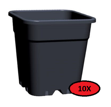 Fertraso Grow Pot Square 25 Liter 33x33 cm Schwarz 10 Stück