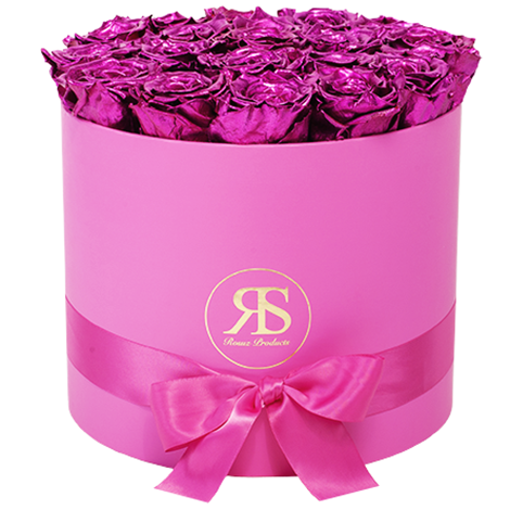 Rosuz Flowerbox Longlife Ciara Metallic Roze